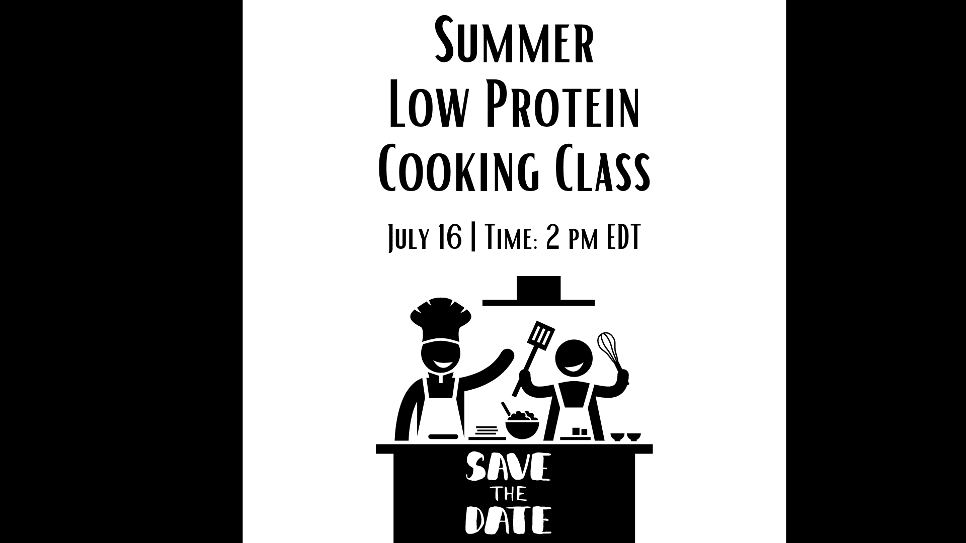 Summer Low Protein Cooking Class