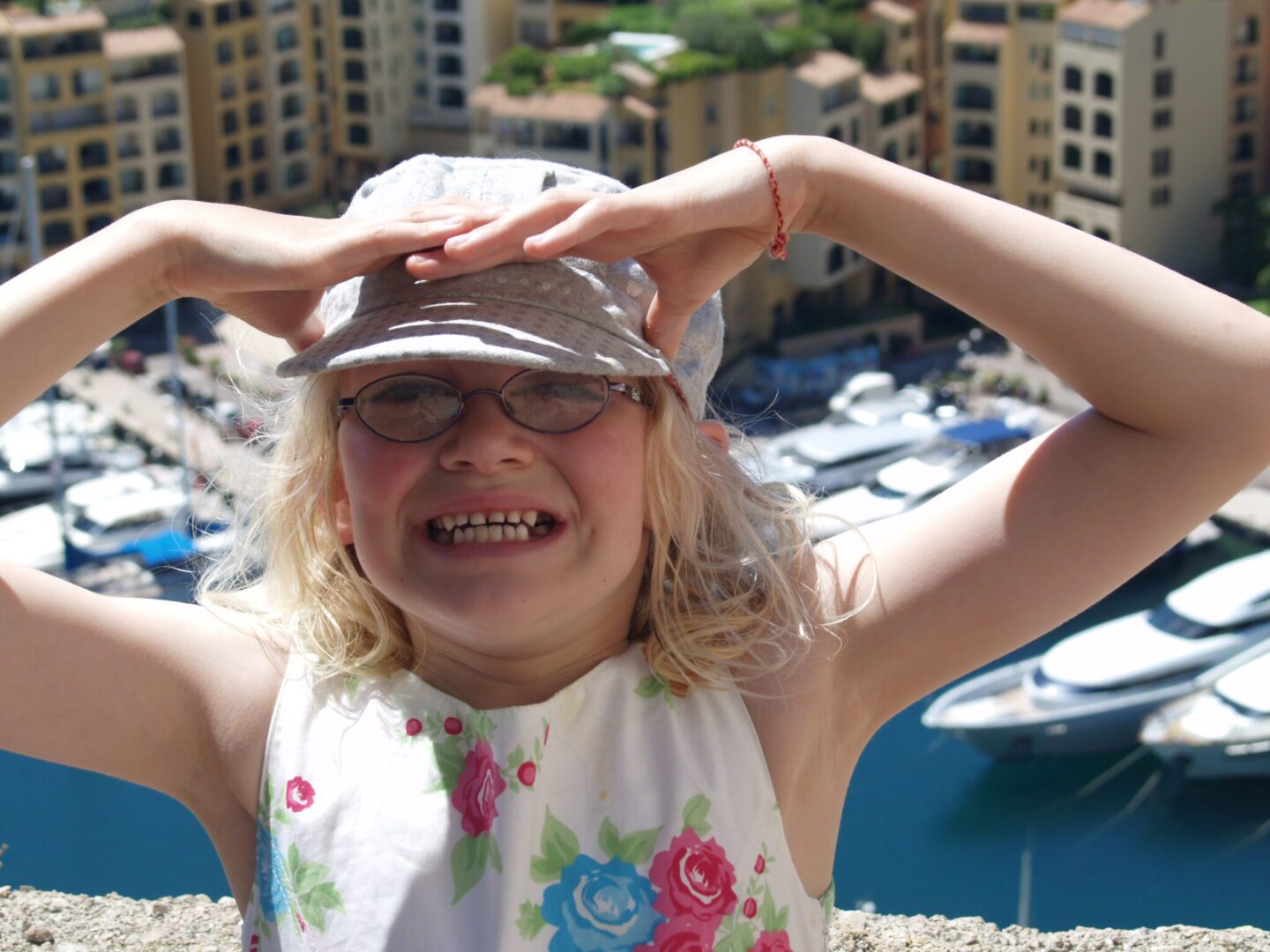 A girl wearing a hat.