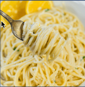 Lemon garlic pasta