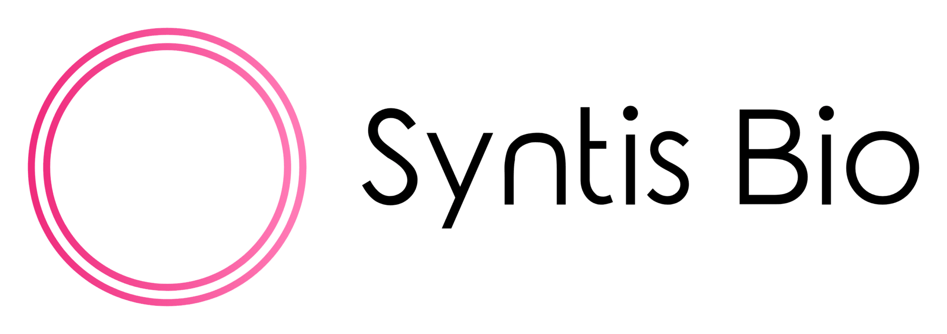 Syntis Bio logo with pink circle.