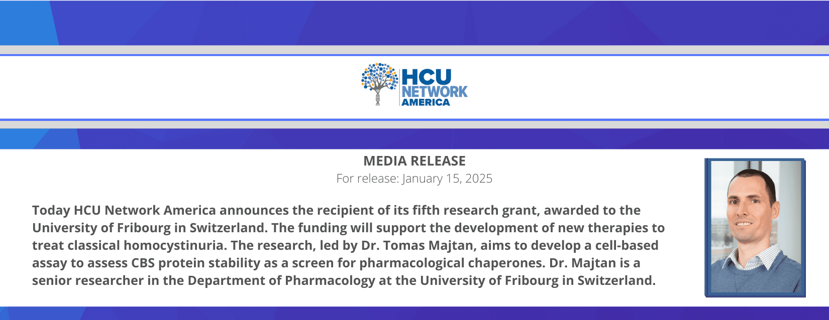 HCU Network America Awards Tomas Majtan Classical HCU Research Grant